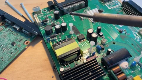 Electroncs service technology and macro computer concept background. Stock Footage 258427337