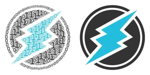 Electroneum Collage of Binary Digits イラスト素材