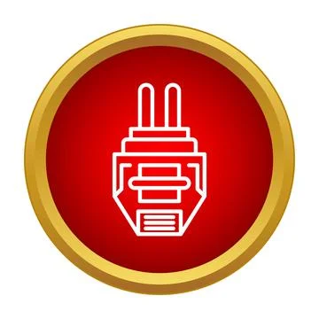 Electronic access control system key slot line icon Ilustración de archivo