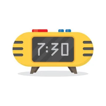 Electronic alarm clock icon. Stock Illustration