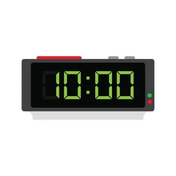 Electronic alarm clock icon Illustrazione stock