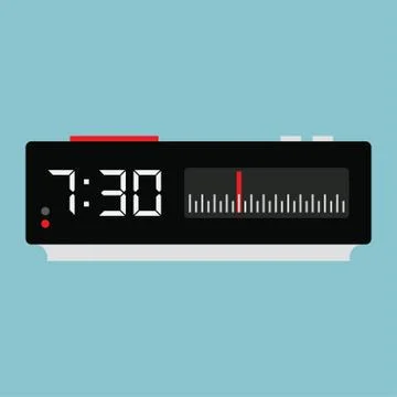 Electronic Alarm Clock Stock Illustration