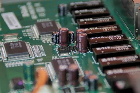 Electronic and computer equipment cooling holes Stock Photos