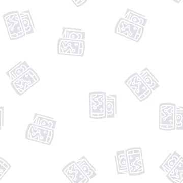 Electronic and paper maps glyph vector seamless pattern 스톡 일러스트