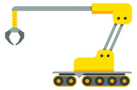 Electronic arm. Automatic control device on manufacturing conveyor Stock Illustration