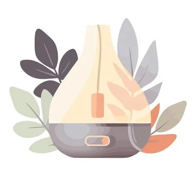 Electronic aroma diffuser with power button Stock Illustration