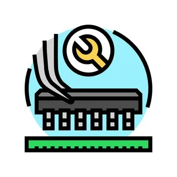 Electronic assembly electronics color icon vector illustration 库存插图