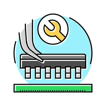 Electronic assembly electronics color icon vector illustration Illustrazione stock