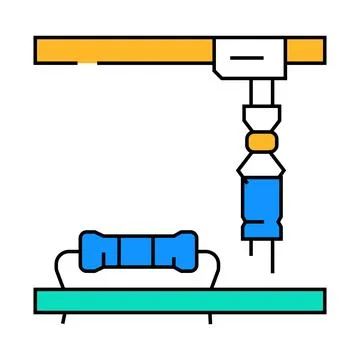 Electronic assembly electronics icon color illustration 库存插图