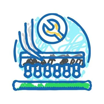 Electronic assembly electronics icon doodle illustration Stock Illustration