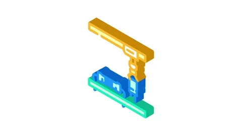 Electronic assembly electronics isometric icon animation Stock Footage 327290537