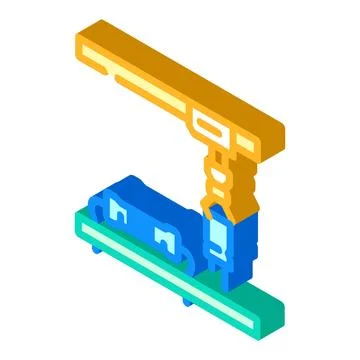 Electronic assembly electronics isometric icon vector illustration Stock Illustration