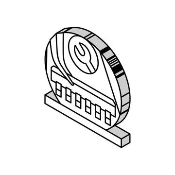 Electronic assembly electronics isometric icon vector illustration Stockillustratie
