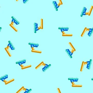 Electronic assembly electronics isometric icon seamless pattern Stock Illustration