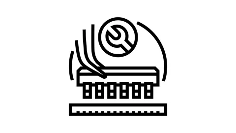 Electronic assembly electronics line icon animation Stock Footage 326132240
