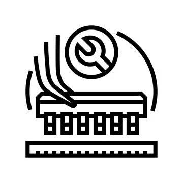 Electronic assembly electronics line icon vector illustration Stockillustratie