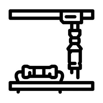 Electronic assembly electronics line icon vector illustration Stockillustratie