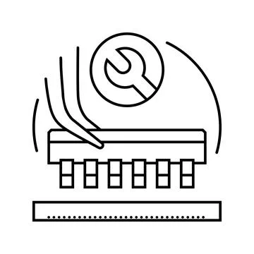 Electronic assembly electronics line icon vector illustration 库存插图