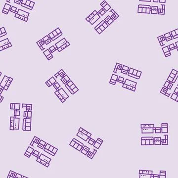 Electronic assembly line line seamless pattern 库存插图
