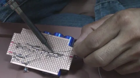 Electronic assembly02 Stock Footage 25510676
