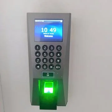 An electronic attendance device or access door 스톡 사진
