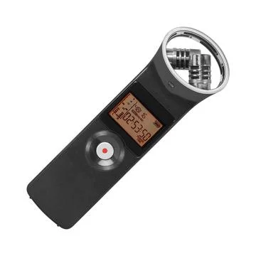 Electronic audio device - Front view Portable digital Recorder isolated Stock Photos