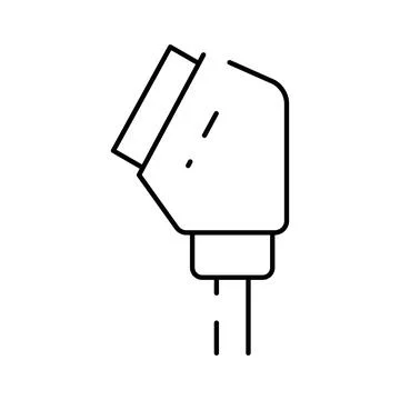 Electronic audio video connector plug cable icon Stock Illustration