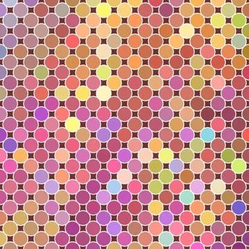 Electronic background of pink dots with a white outline Stock Illustration