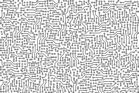 Electronic background - silhouette Stock Illustration