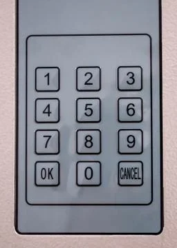 Electronic barcode locker Stock Photos