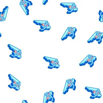 Electronic bbq grill isometric icon seamless pattern Illustrazione stock