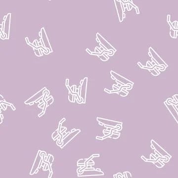 Electronic bbq grill line vector seamless pattern Stockillustratie