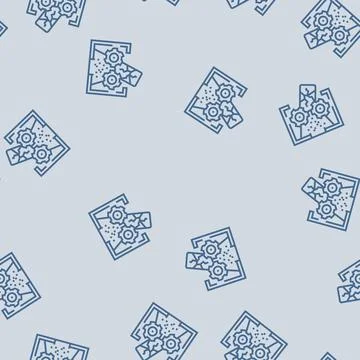 Electronic being shredded e waste pollution line seamless pattern Stockillustratie