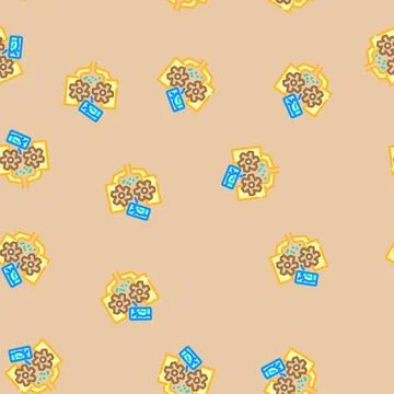 Electronic being shredded e waste pollution vector seamless pattern Illustrazione stock