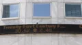 Electronic Billboard Current Stock Indices LED Ticker Board Canary Wharf London HD Footage