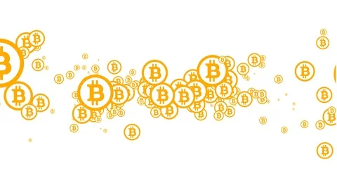 Electronic bitcoin. Bitcoin inside the network. Crypto currency. Stock-Footage 86740943