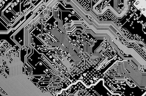 Electronic black and white background Stock Illustration
