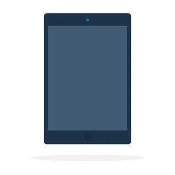 Electronic black tablet vector flat isolated Stock Illustration