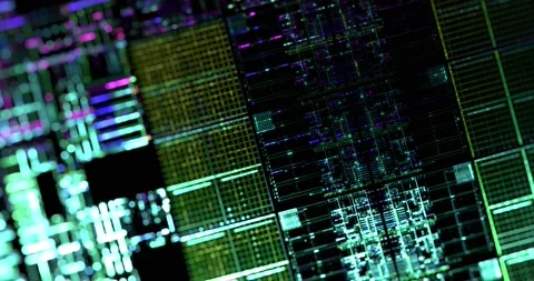 Electronic blueprint of computer chip die. Stock Footage 149275541