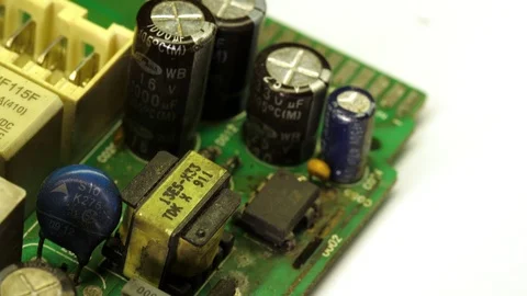 Electronic board breakdown, determination of cause, inspection of demals Stock Footage 124783937