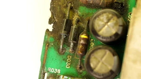 Electronic board breakdown, determination of cause, inspection of demals Stock Footage 124787233