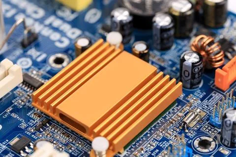 Electronic board close up. Macro. Whole background. Stock Photos