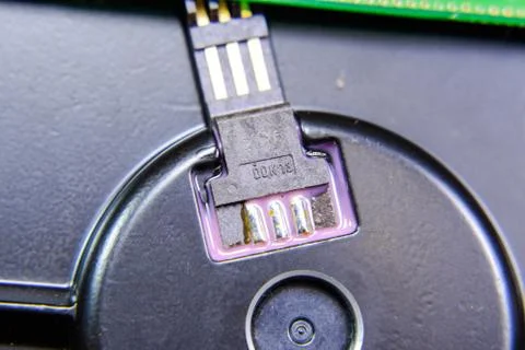 Electronic board with electrical components. Electronics of computer equipment Stock Photos