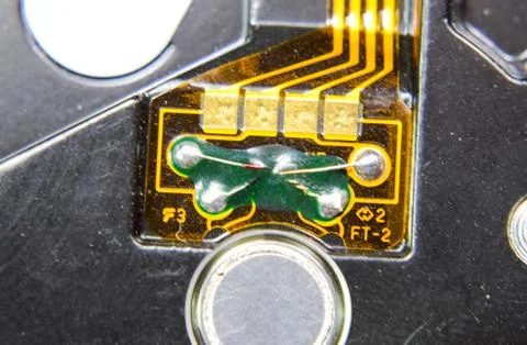 Electronic board with electrical components. Electronics of computer equipmen Stock Photos