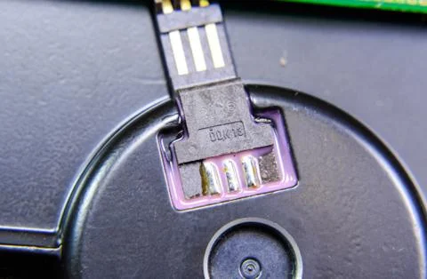 Electronic board with electrical components. Electronics of computer equipmen Stock Photos