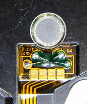 Electronic board with electrical components. Electronics of computer equipmen Stock Photos