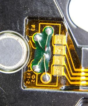 Electronic board with electrical components. Electronics of computer equipmen Stock Photos
