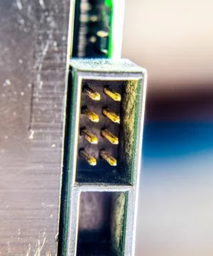 Electronic board with electrical components. Electronics of computer equipmen Foto stock