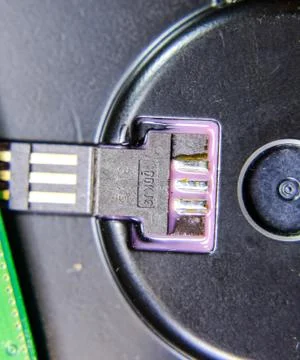 Electronic board with electrical components. Electronics of computer equipmen Stock Photos