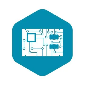 Electronic board icon simple Stock Illustration